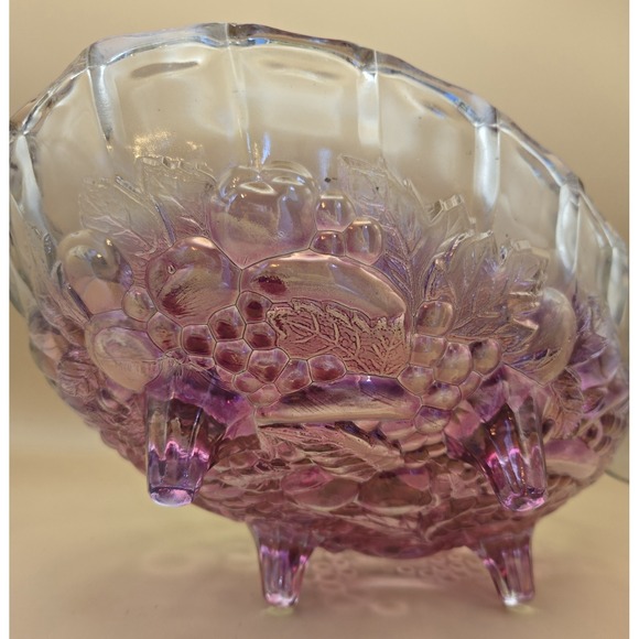 Vintage Pink Bowl 12" Indiana Glassfruit Garland Footed Oval Bowl. - Picture 11 of 16